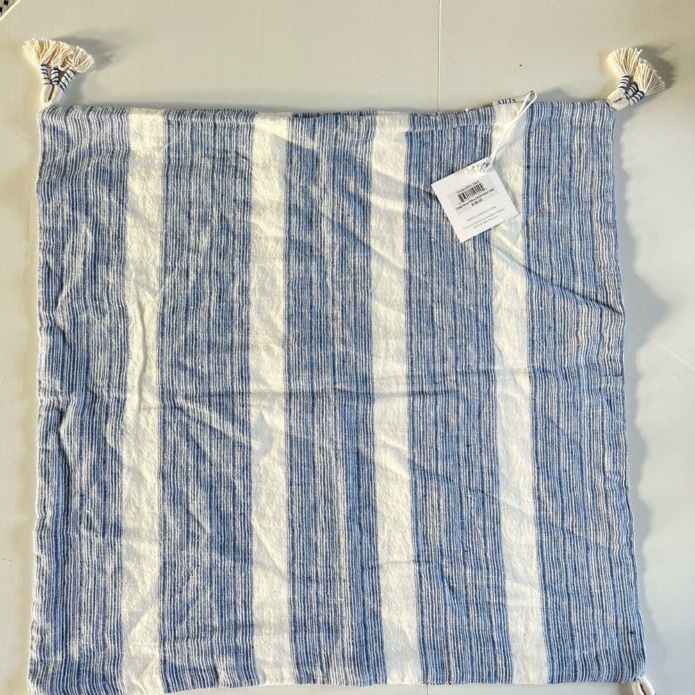 Serena and Lily Costa Nova Pillow Cover 24x24 and 14x40 French Blue *Brand New* - Picture 4 of 6